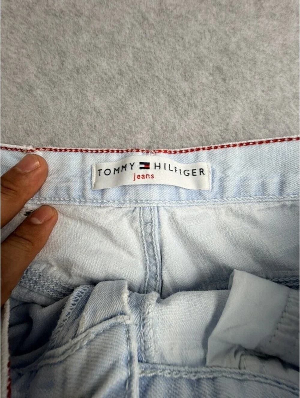 Tommy Hilfiger Mens Jeans W31 L29 Light Wash Blue Carpenter Workwear Relaxed Fit